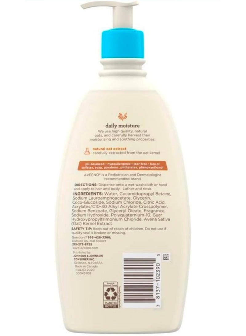 Daily Moisture Gentle Wash And Shampoo With Natural Oat Extract- 18 fl oz (532 ml)