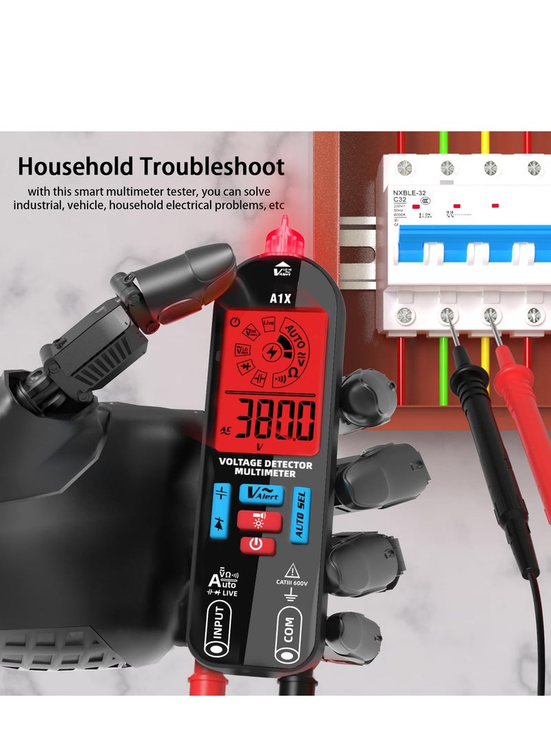 Smart Digital Multimeter, Rechargeable Voltmeter, Capacitance Diode Current Resistance Continuity Frequency AC DC Voltage Tester