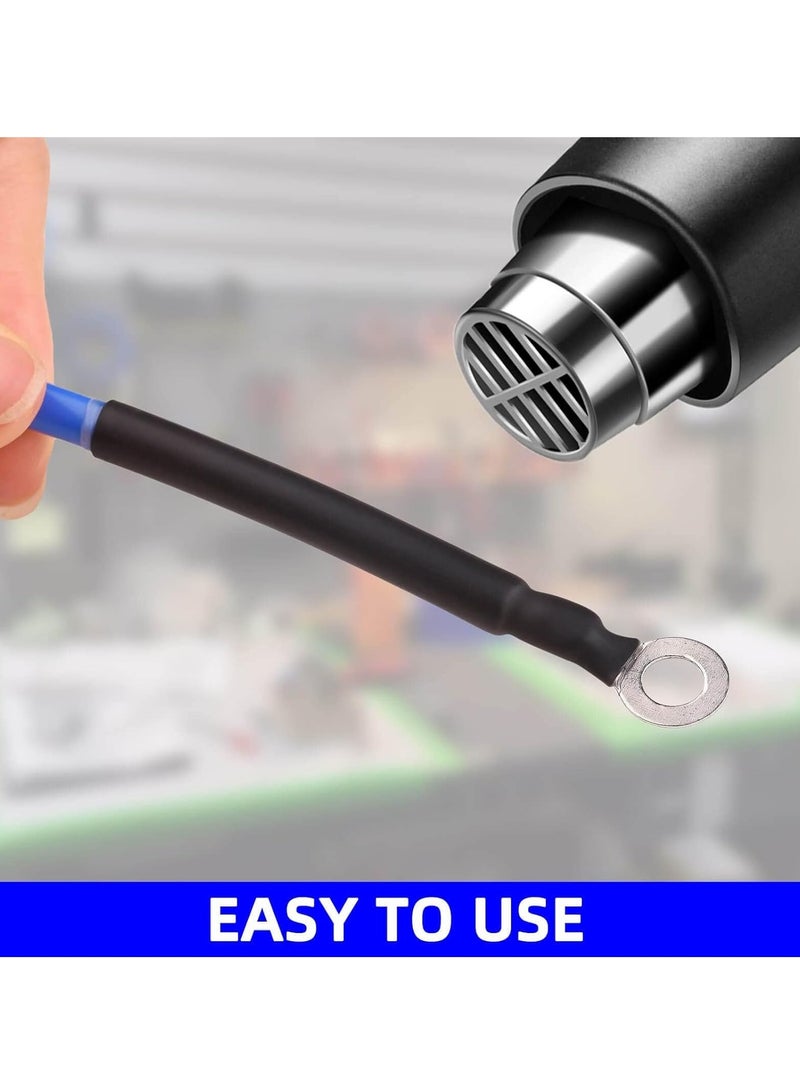 Heat Shrink Tubing 200pcs Ratio 3:1 Heat Shrink Tubing Black Red Heat-Shrink Tube Wire Shrink Wrap Electrical Cable Wire Kit Set Insulation Protector Connector Heatshrink Tubing 7 Size