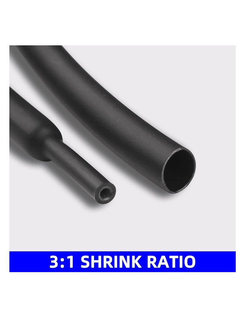Heat Shrink Tubing 200pcs Ratio 3:1 Heat Shrink Tubing Black Red Heat-Shrink Tube Wire Shrink Wrap Electrical Cable Wire Kit Set Insulation Protector Connector Heatshrink Tubing 7 Size