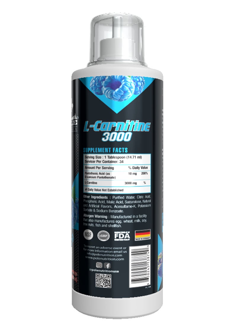 L-Carnitine 3000 Blue Raspberry - 34 Servings