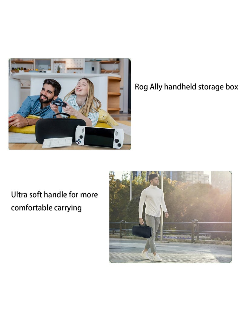 Durable Hard Carrying Case for ROG Ally Console, Travel-Ready Protective Handbag, EVA Shockproof Storage, Built-in Heat Dissipation Stand, Waterproof Oxford Fabric.