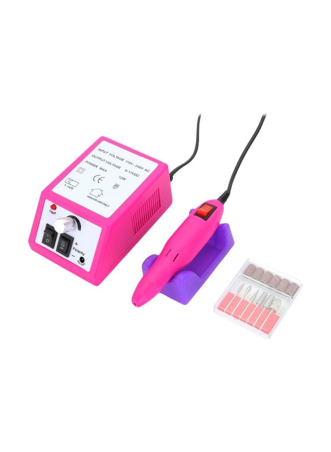 Professional Electric Nail Drill Machine Set Pink/Blue/Silver