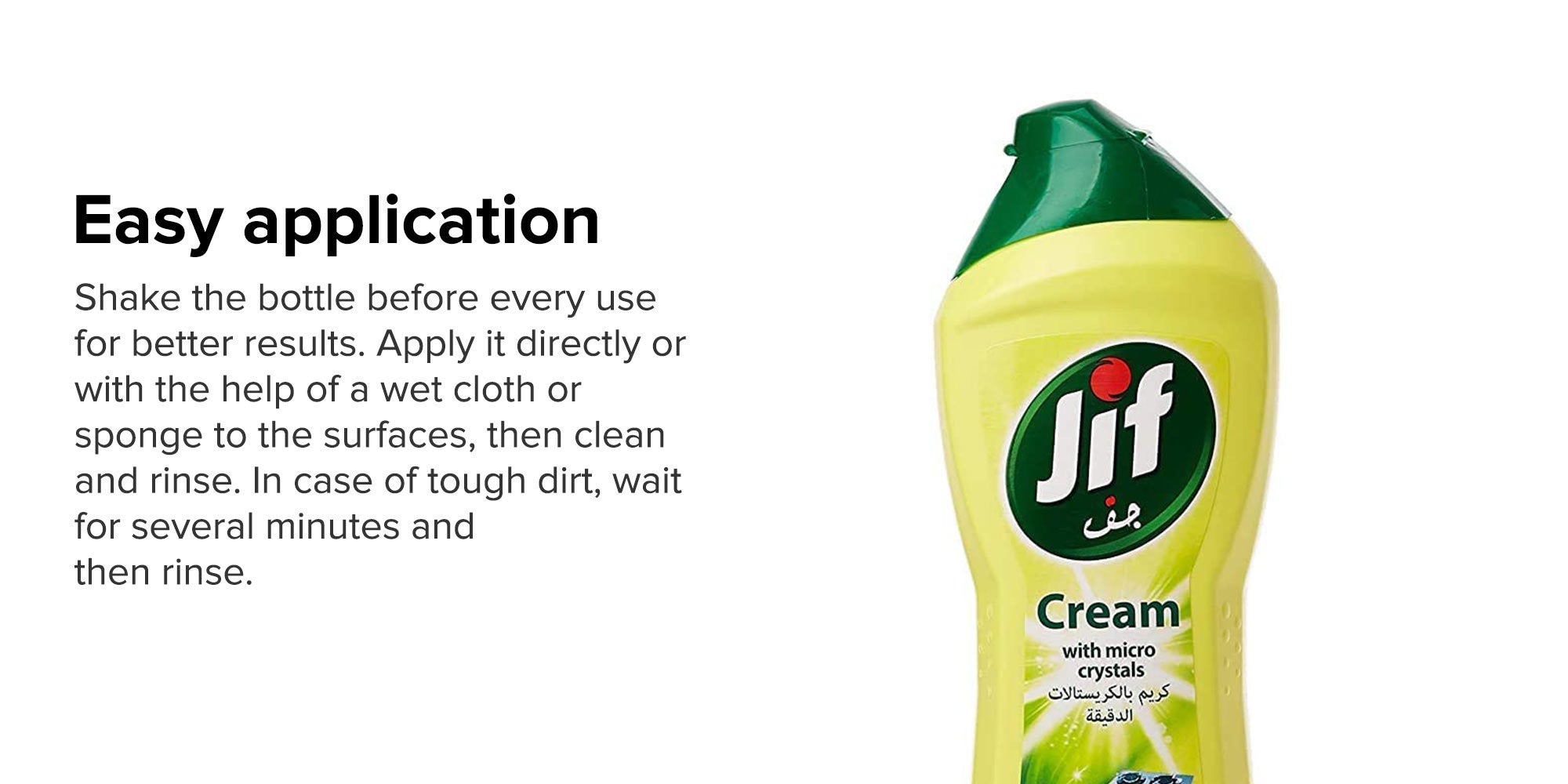 Pack of 4 Cream Cleaner With Micro Crystals Technology Lemon Eliminates Grease Burnt Food And Limescale Stains 500ml