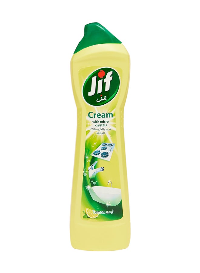 Pack of 4 Cream Cleaner With Micro Crystals Technology Lemon Eliminates Grease Burnt Food And Limescale Stains 500ml