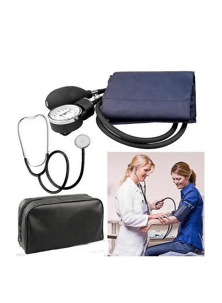 Professional Blood Pressure Bp Monitor With Adult Cuff Set Sphygmomanometer Stethoscope For Home Hospital Clinic School And Travelling Use