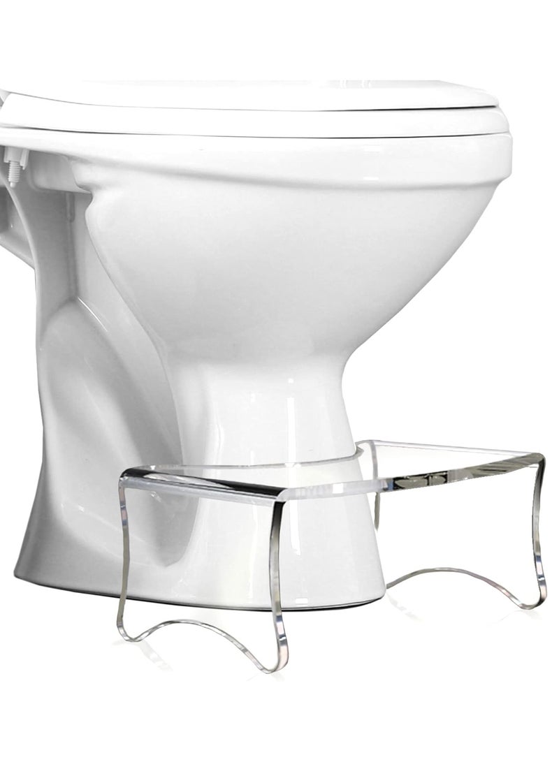 Best Clear Waterfall Acrylic Potty Stool - Squatting Toilet Stool