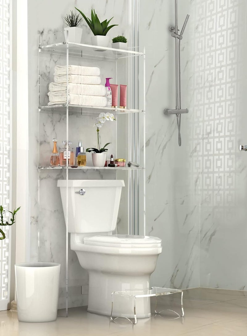 Best Clear Waterfall Acrylic Potty Stool - Squatting Toilet Stool
