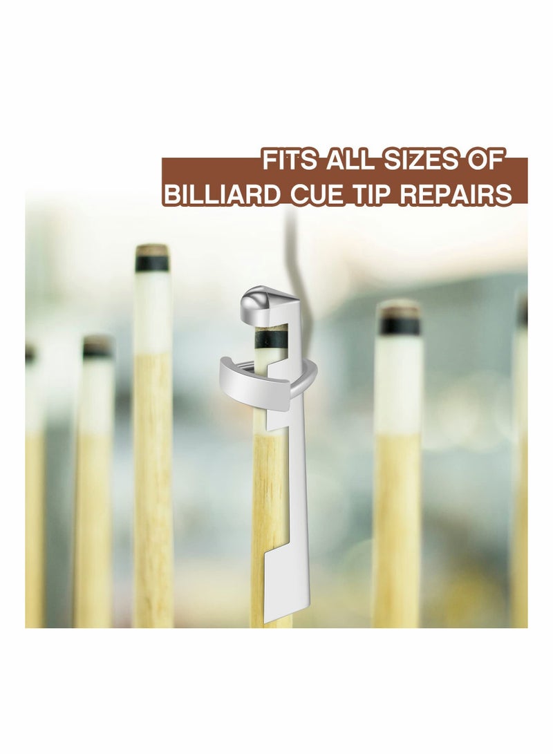 3 Pieces Stainless Steel Billiard Cue Tip Clamp Repair Kit for Pool Cue Accessories - Perfect for Billiard Table Tips