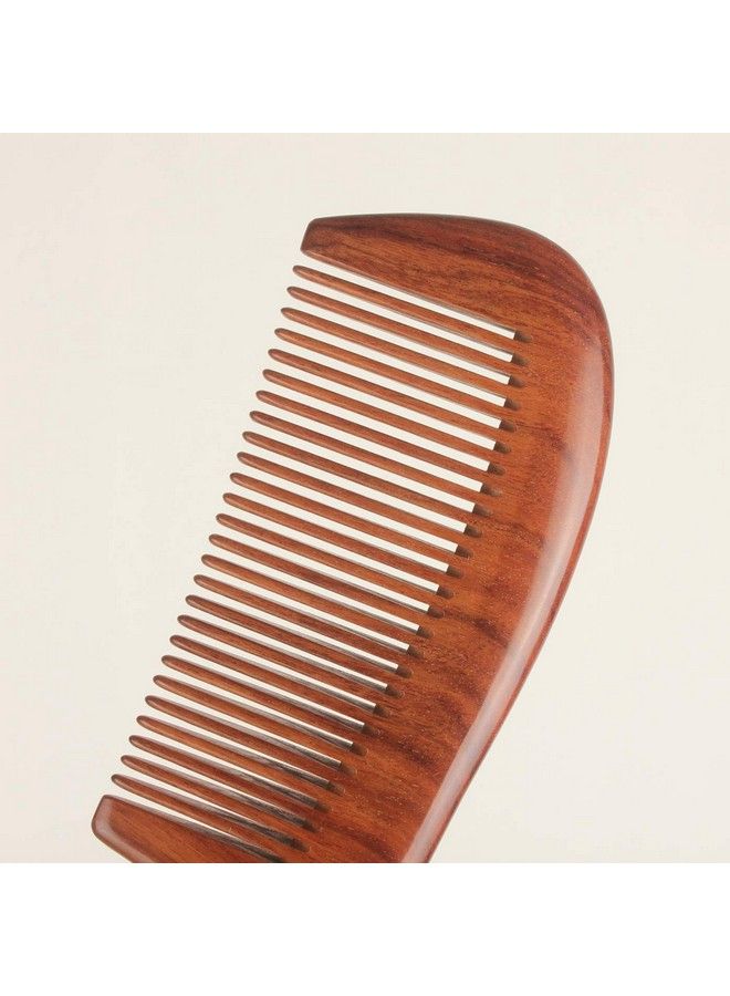 Premium Hair Comb Wooden Combs Natural Dalbergia Wood Handcrafted Sturdy Smooth No Static Detangle (Dalbergia B Standard Tooth 7.6