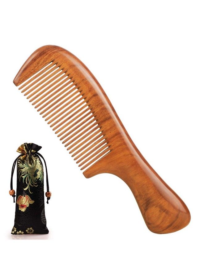 Premium Hair Comb Wooden Combs Natural Dalbergia Wood Handcrafted Sturdy Smooth No Static Detangle (Dalbergia B Standard Tooth 7.6