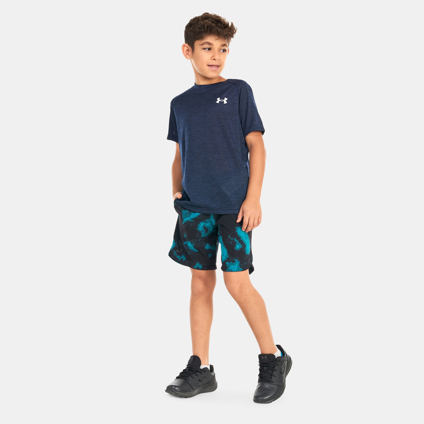 Kids' Project Rock Woven Printed Shorts