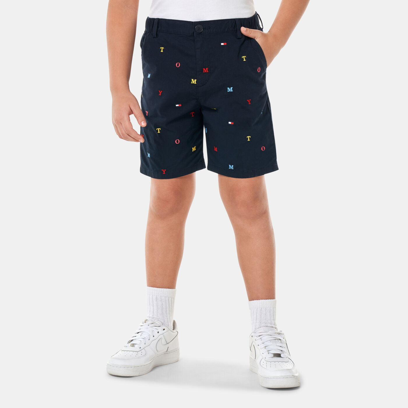 Kids' Letter Embroidery Chino Shorts (Older Kids)