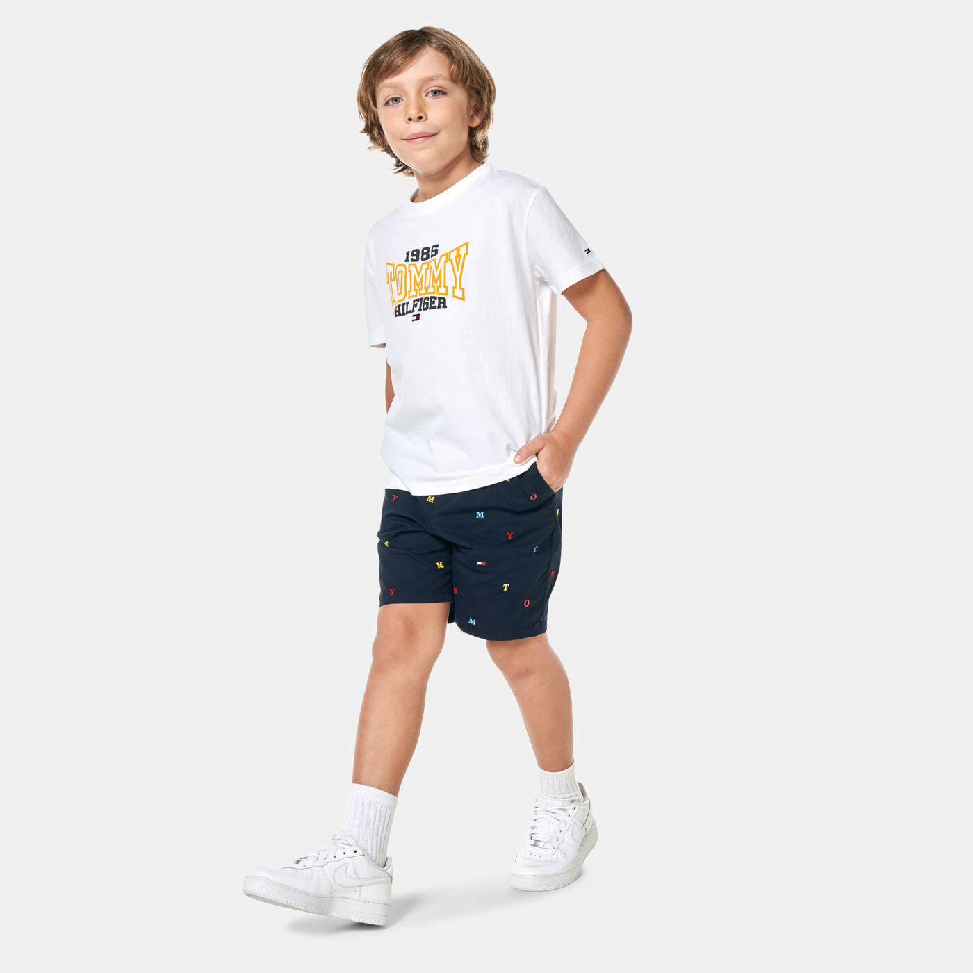 Kids' Letter Embroidery Chino Shorts (Older Kids)