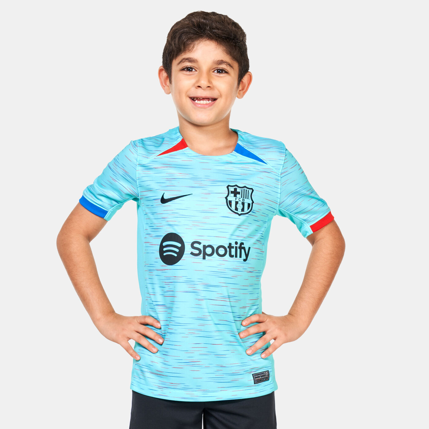 Kids' Dri-FIT F.C. Barcelona Stadium 3rd Football Jersey - 2023/24