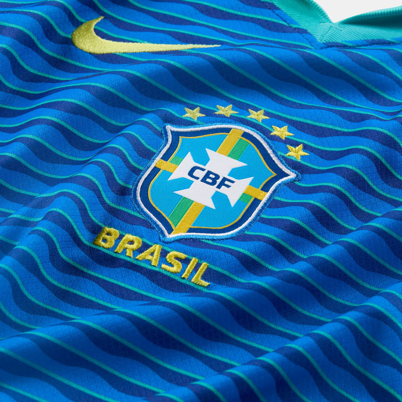 Kids' Brazil Stadium Dri-FIT Replica Away Football Jersey - 2024