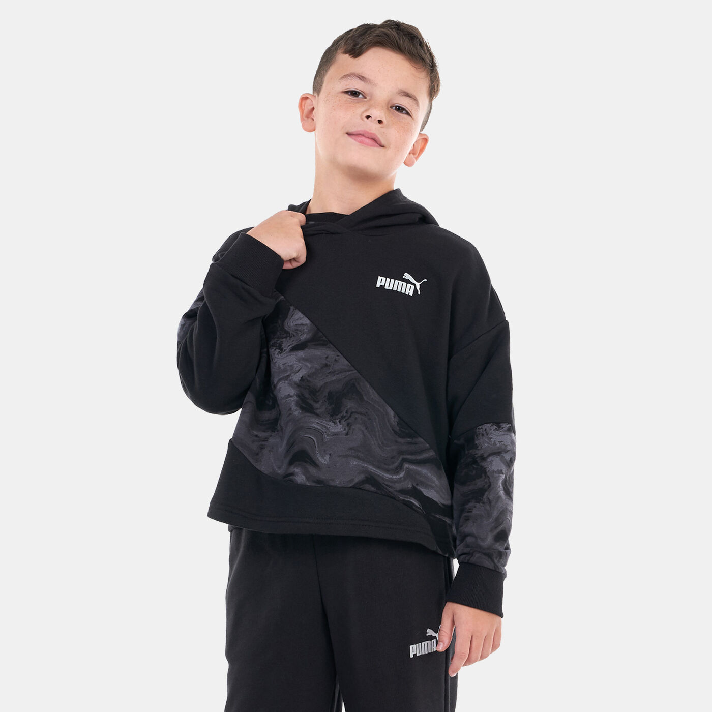 Kids' POWER Marbleized Pullover Hoodie