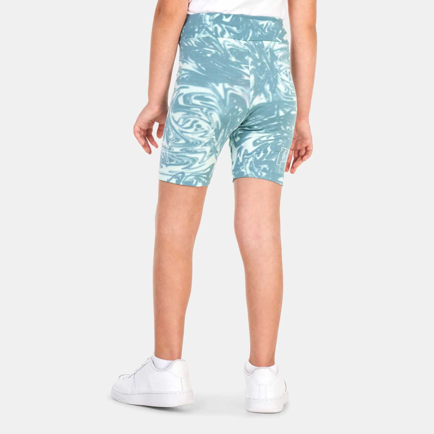 Kids' POWER Summer High Waist Allover Print Bike Shorts (Older Kids)