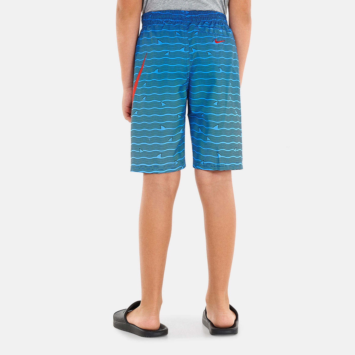 Kids’ Shark Stripe Rise 8-Inches Volleyball Shorts (Older Kids)