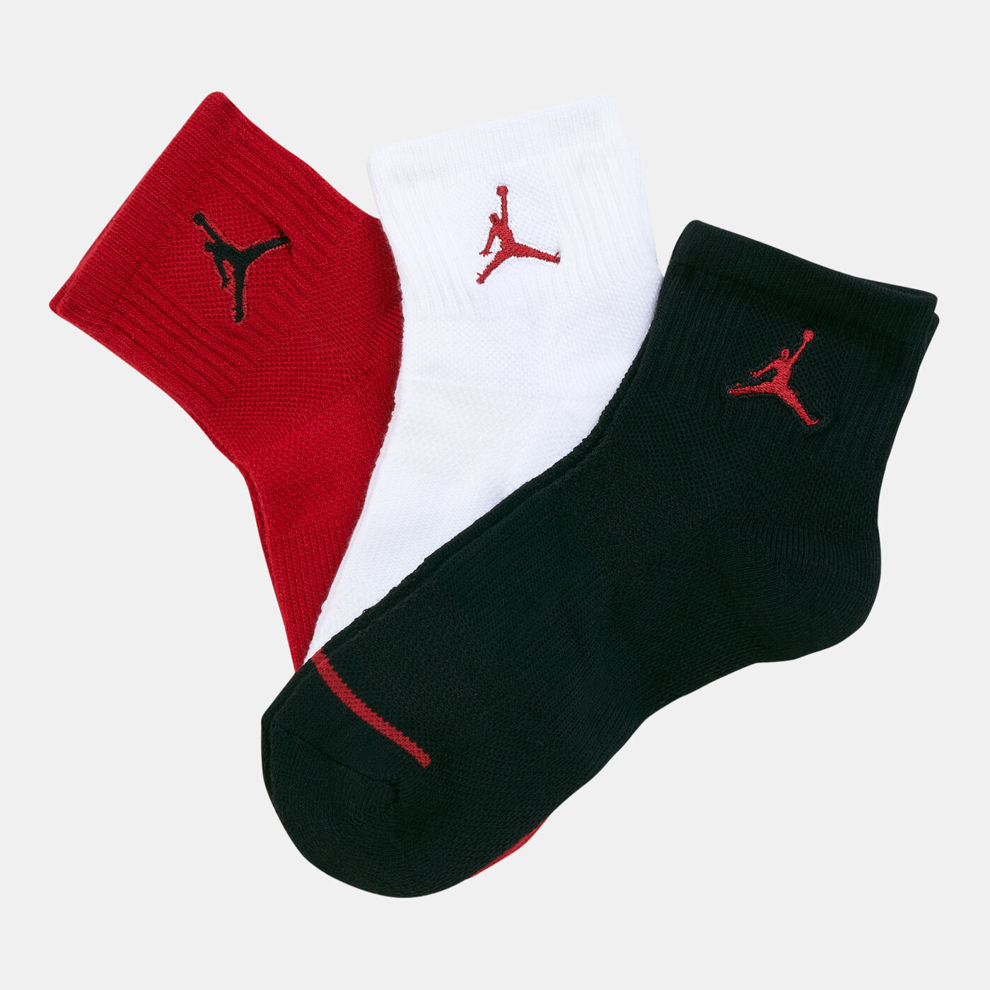 Kids' Jumpman Quarter Socks (3 Pack)