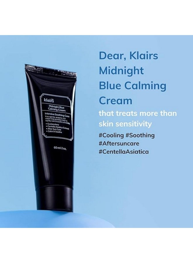 ] Midnight Blue Calming Cream Soothing Redness Relief Moisturizer Hydrating Fast Absorbing Light Texture For Easy Use Sensitive Skin Friendly (0.7 Ounce (Pack Of 1))