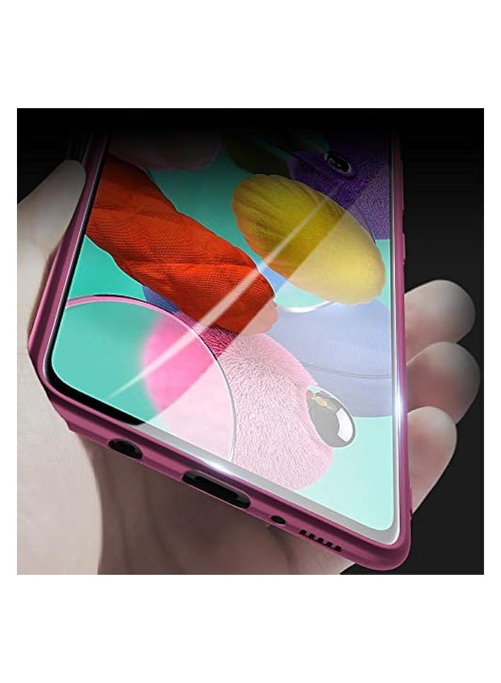 Galaxy A51 4G Case, Mobile Phone Case [Guardian Series] Soft TPU Matte Finish Slim Fit Ultra Thin Light Protective Cell Phone Back Cover for Samsung Galaxy A51 - Wine Red