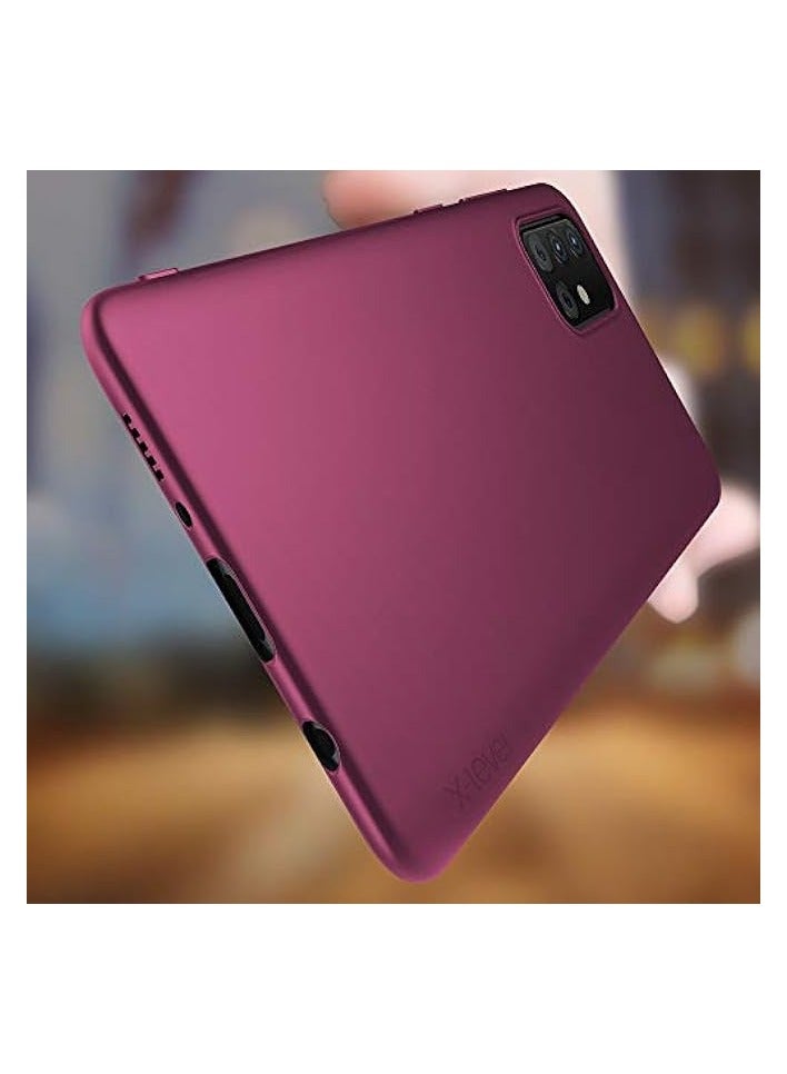 Galaxy A51 4G Case, Mobile Phone Case [Guardian Series] Soft TPU Matte Finish Slim Fit Ultra Thin Light Protective Cell Phone Back Cover for Samsung Galaxy A51 - Wine Red