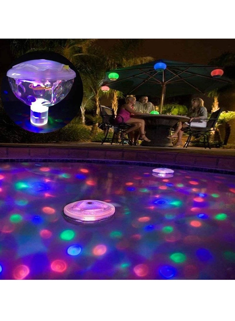 Battery Operated Floating Pool Lights for Kids, Color Changing Underwater Lamps for Swimming Pools, Ponds and Bath Time Fun, 5 Modes Available