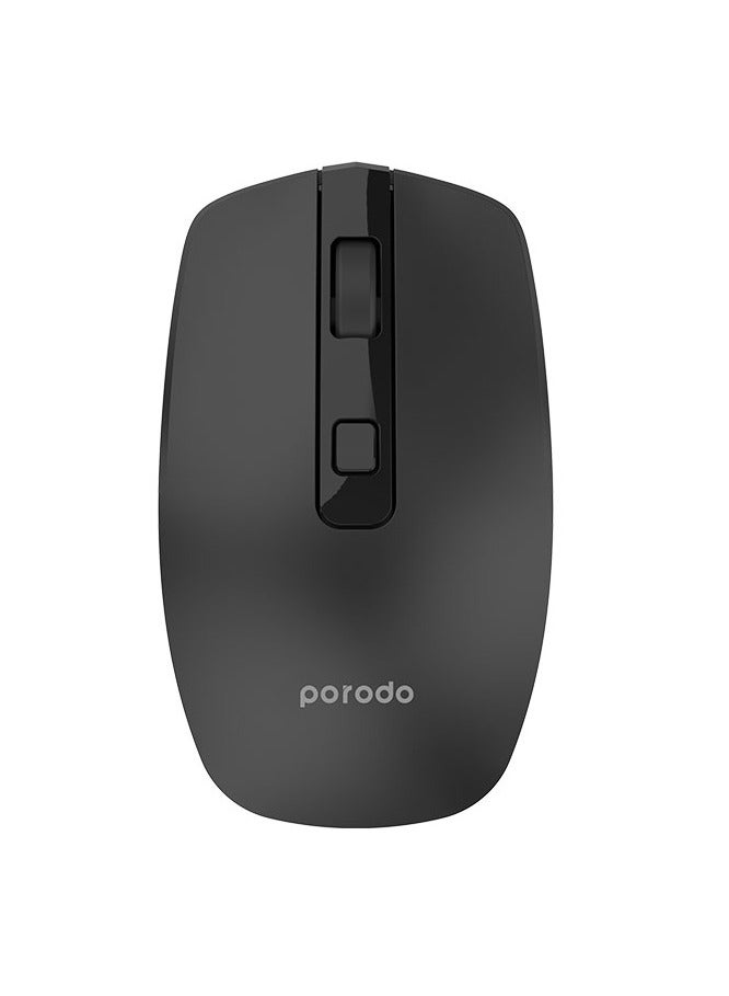 2.4G Wireless and Bluetooth Rechargeable Mouse DPI 1600 - Black