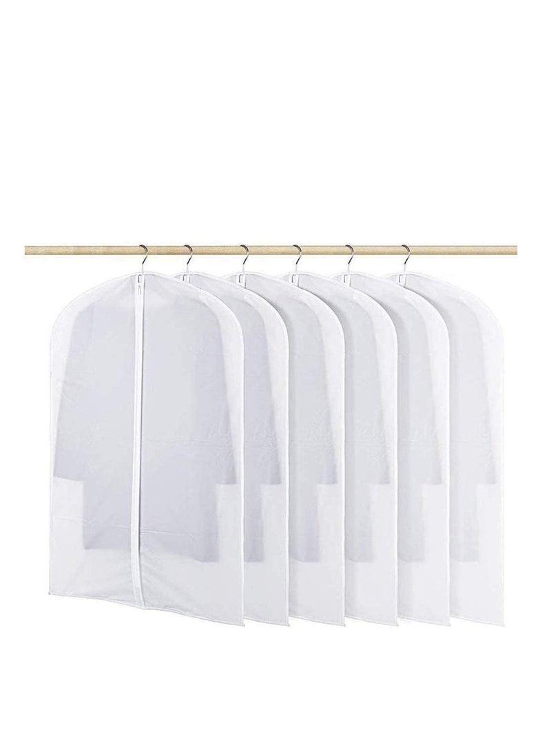 Set of 6 Clear Garment Bags for Dresses and Costumes 60cm x 80cm Foldable Storage Solution