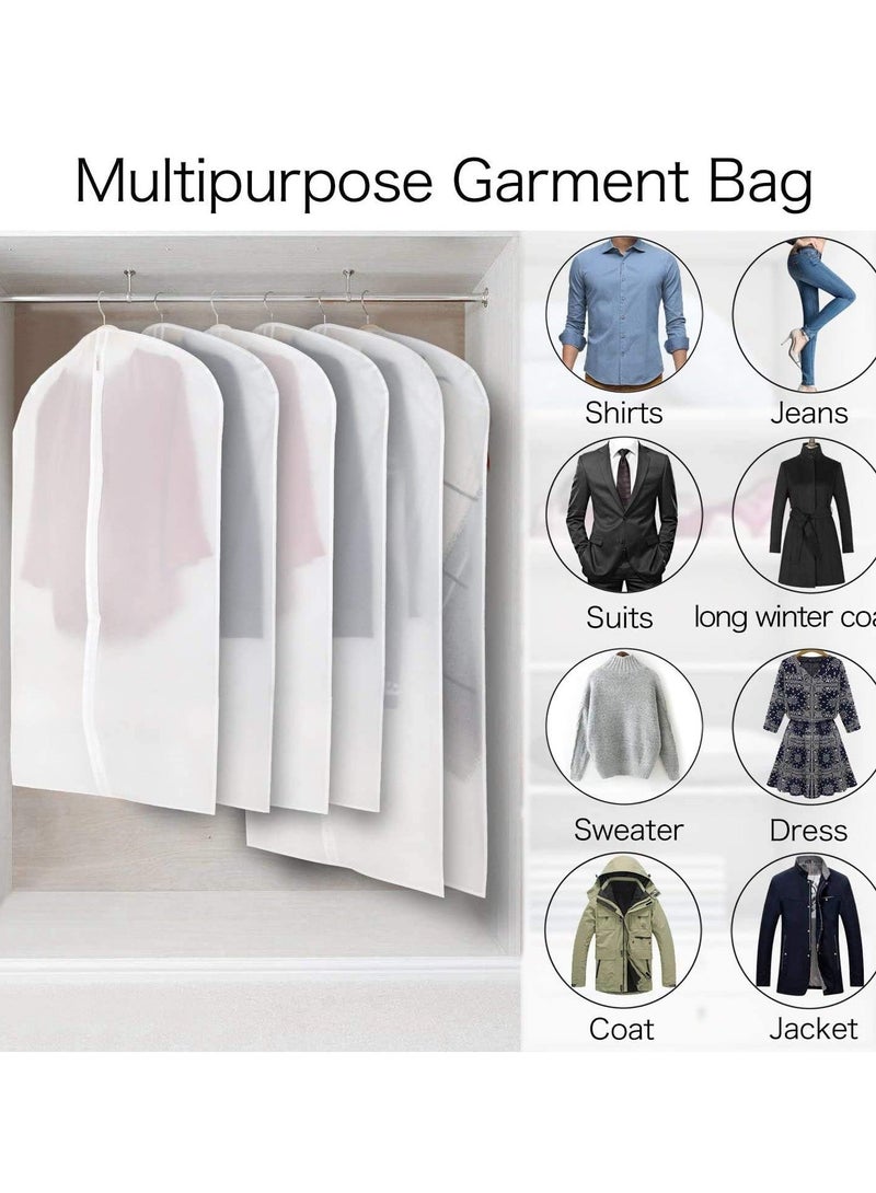 Set of 6 Clear Garment Bags for Dresses and Costumes 60cm x 80cm Foldable Storage Solution