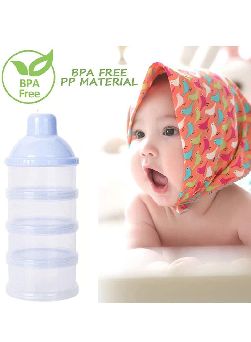 Portable Baby Milk Powder Dispenser 4 Layer Storage Container for Easy Feeding