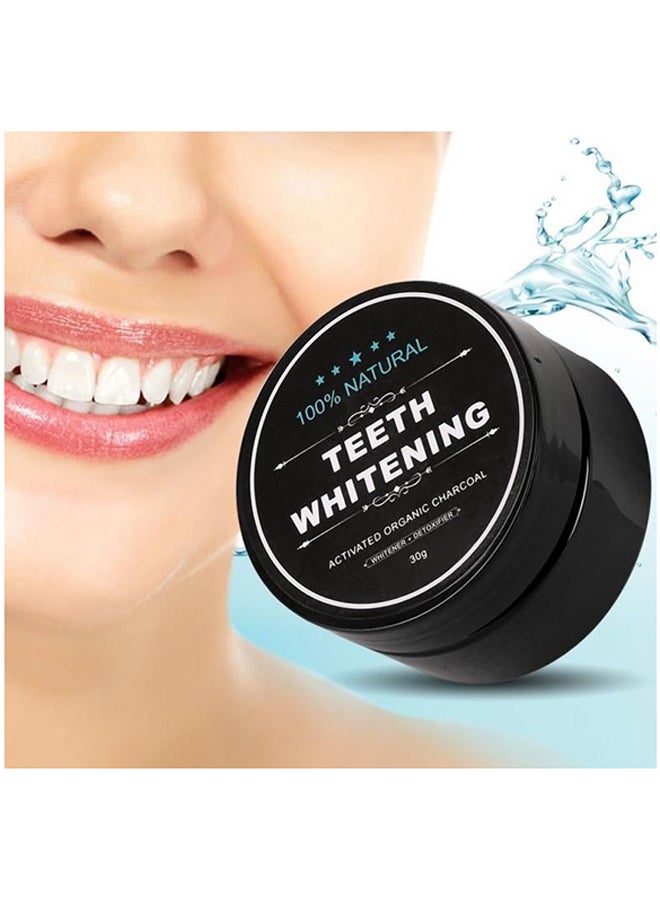 Activated Bamboo Charcoal Teeth Whitening Powder Black 30grams