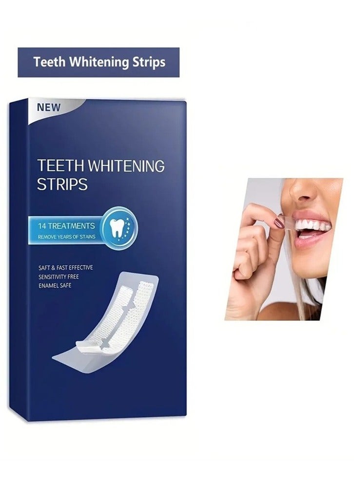 New upgraded teeth whitening strips 56 pieces mint flavor teeth whitening strips to remove tooth stains