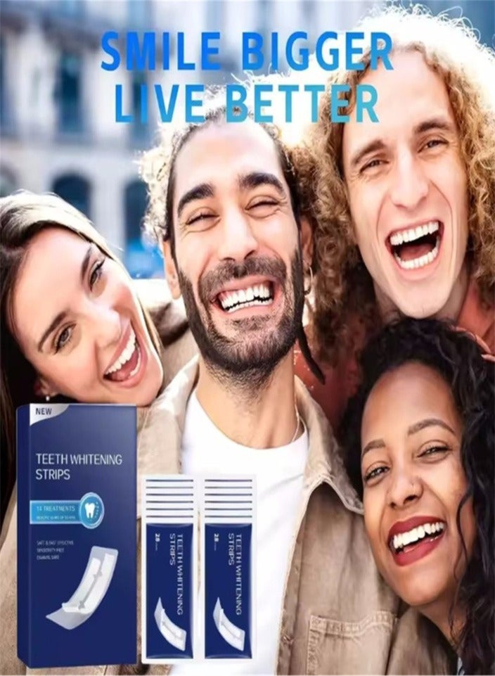 New upgraded teeth whitening strips 56 pieces mint flavor teeth whitening strips to remove tooth stains