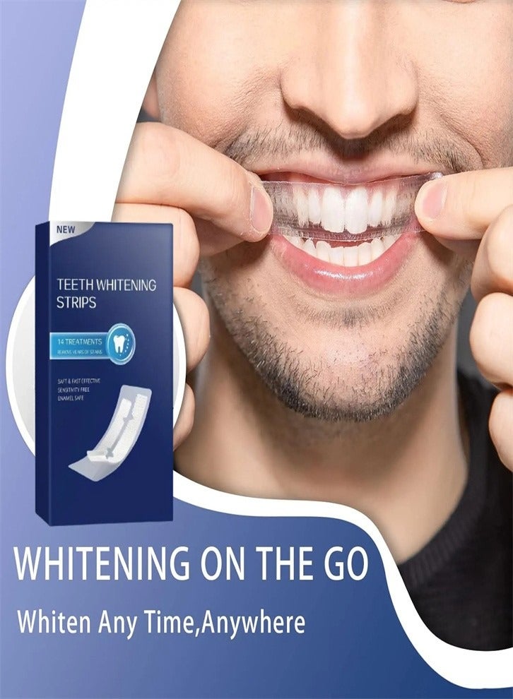 New upgraded teeth whitening strips 56 pieces mint flavor teeth whitening strips to remove tooth stains