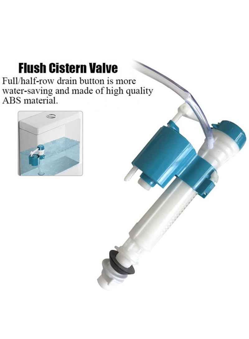 Toilet Cistern Bottom Inlet Valve - Bathroom Toilet Water Tank Fittings, ABS Material -Adjustable Fill Valve for Bathroom, Silent Water Saving, Easy to Install for Bathroom, Toilet(1/2