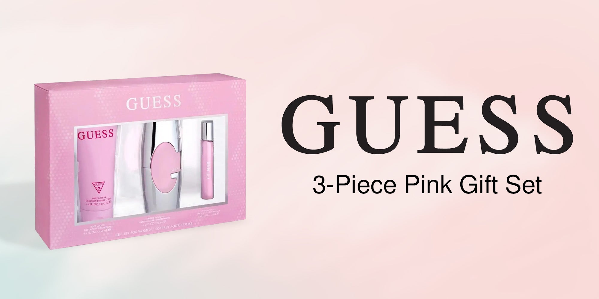 3-Piece Gift Set Pink EDT 75ml, Body Lotion 200ml, Mininture 15ml