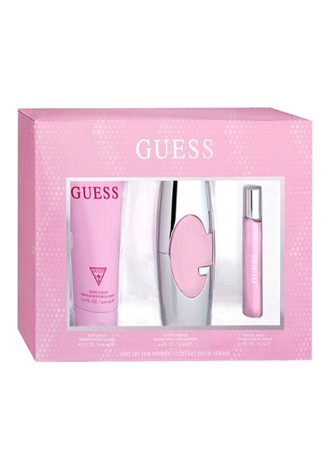 3-Piece Gift Set Pink EDT 75ml, Body Lotion 200ml, Mininture 15ml