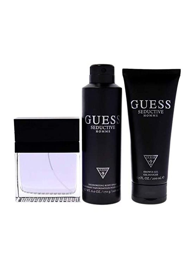 Pack Of 3 Seductive Homme Gift Set EDT 100Ml, Shower Gel 200Ml, Deodorant 226ml