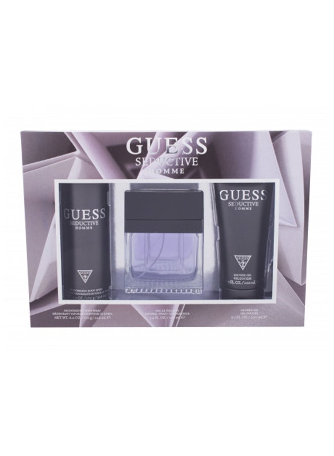 Pack Of 3 Seductive Homme Gift Set EDT 100Ml, Shower Gel 200Ml, Deodorant 226ml