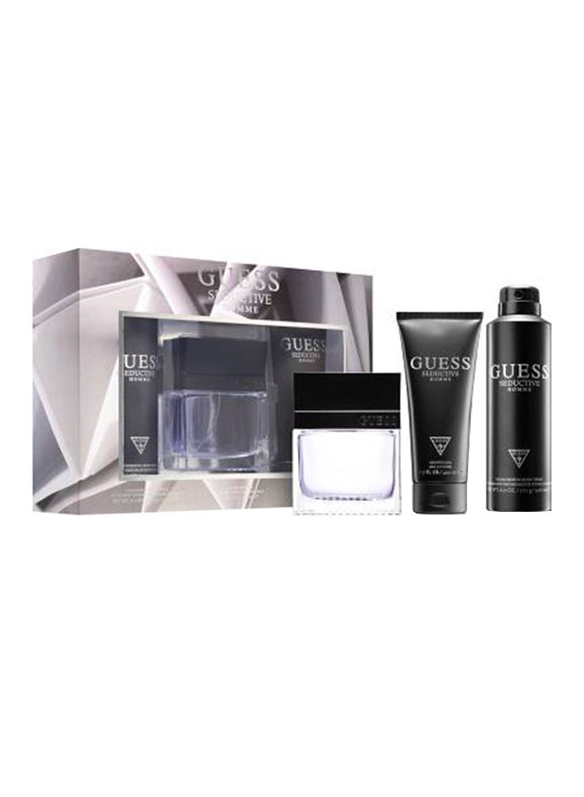 Pack Of 3 Seductive Homme Gift Set EDT 100Ml, Shower Gel 200Ml, Deodorant 226ml