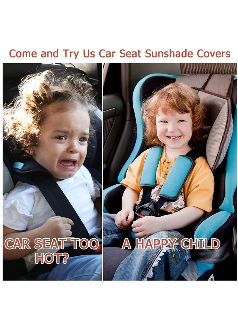 Infant Car Seat Sun Shade Cover - Heat Protector for Baby Seats, Keeps Toddler Car Seats Cool, Blocks Sun & Heat, Reflective Covers for Ultimate Comfort.