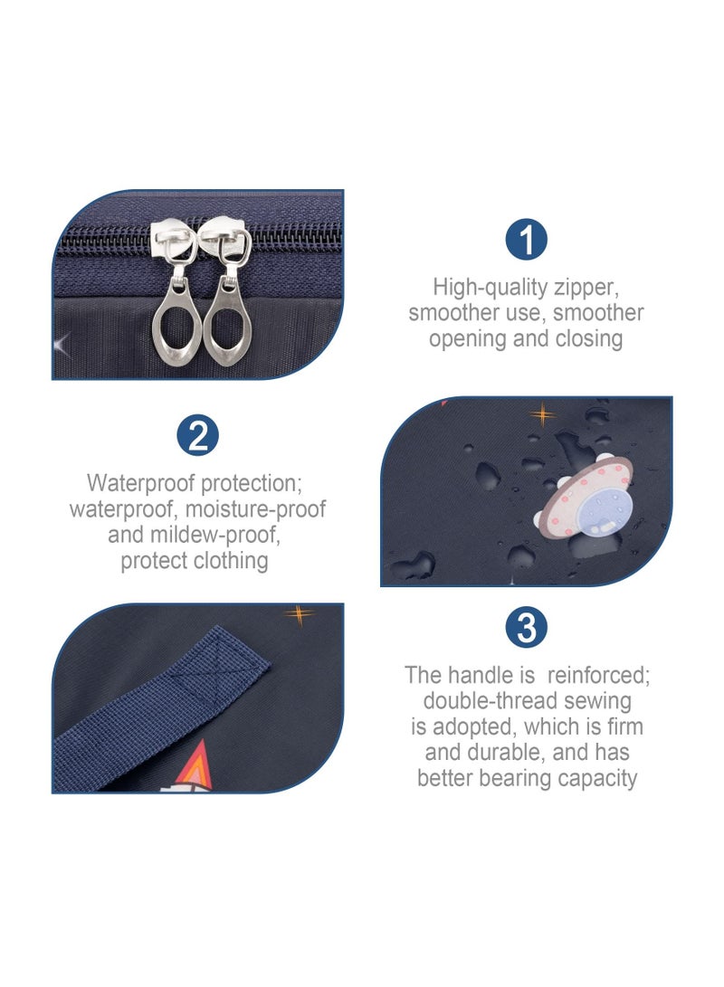 105L Clothing Storage Bags with Handle and Zipper,Travel Moving Bags for Clothes Throw Pillows Quilts Moisture proof Luggage Bags