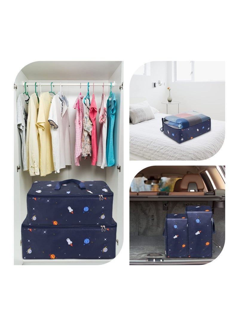 105L Clothing Storage Bags with Handle and Zipper,Travel Moving Bags for Clothes Throw Pillows Quilts Moisture proof Luggage Bags