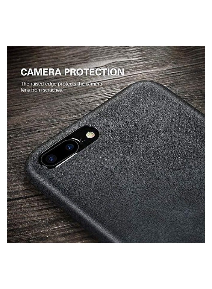 Vintage Series Leather-Textured Soft Silicone Case for iPhone 7 Plus / 8