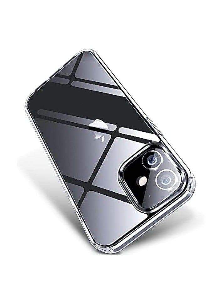 iPhone 12 Case,iPhone 12 Pro Case Clear Slim Cover with Hard PC Back and Shock-Absorbing Soft Bumper Anti-Yellowing Military Grade Protection Cover Compatible iPhone 12/iPhone 12 Pro 6.1