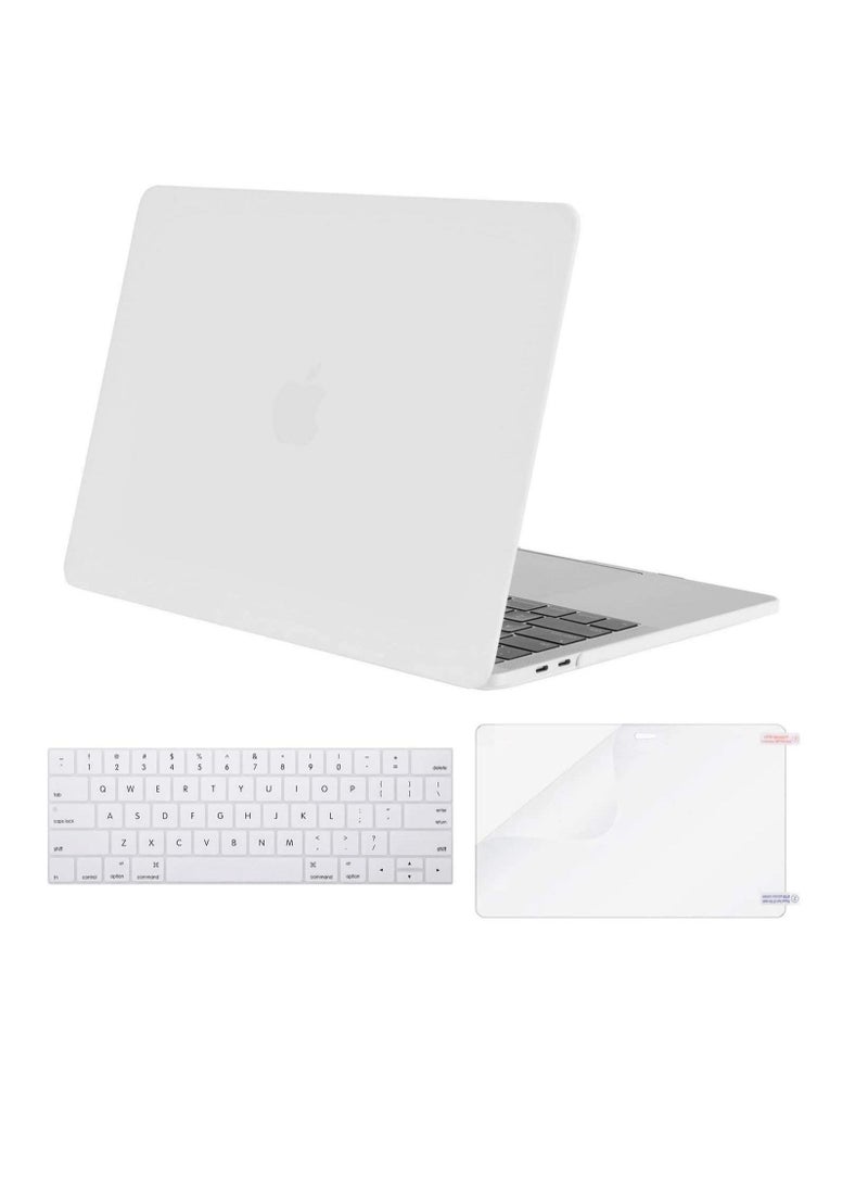 MacBook Pro 13 Case 2019 2018 2017 2016 Release A2159 A1989 A1706 A1708 Hard Case Shell Cover and Keyboard Skin Cover for MacBook Pro 13 Inch with Without Touch Bar Clear