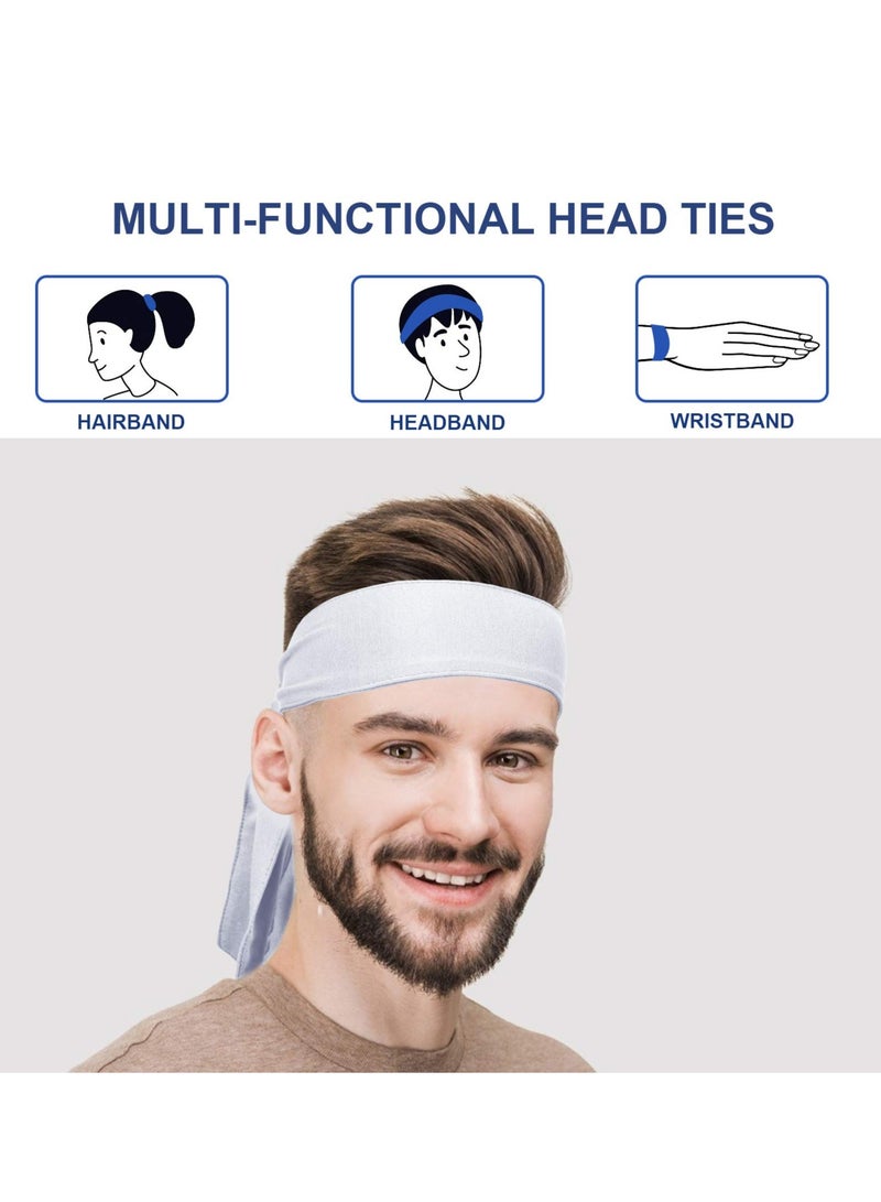 3-Piece Set of Anti-Sweat Sports Headbands for Men and Women - Elastic Hair Ties for Running and Exercise in Black, White, and Gray. Perfect for Active Lifestyles!