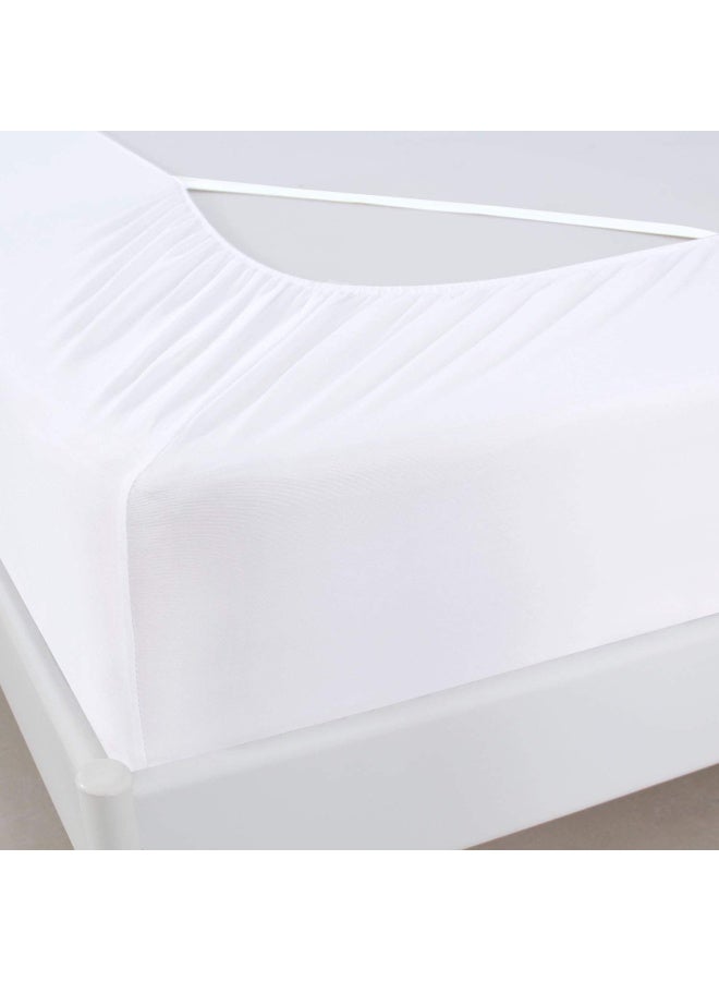 Box Spring Cover King Size  Elastic Fabric Wrap Around 4 Sides Bed Skirt  Sleek Alternative For Bed Skirts For Hotel Home  Fits Box Springs Up To 13   White